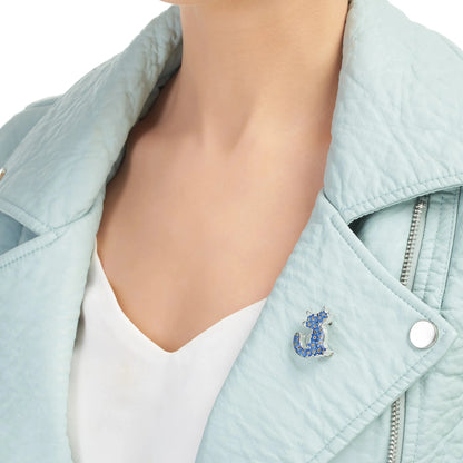 Broche Chat Myosotis – Fait main avec de vraies fleurs