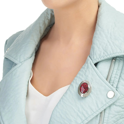 Broche coquelicot. Broche ovale en argent sterling faite à la main avec de vraies fleurs par Shrieking Violet®
