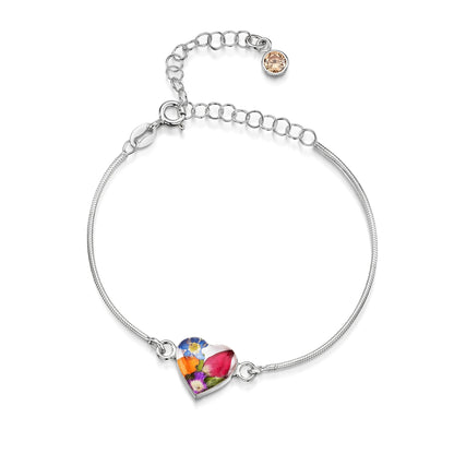 Bracelets personnalisés en argent sterling avec pierre de naissance en forme de fleur | Violette hurlante®