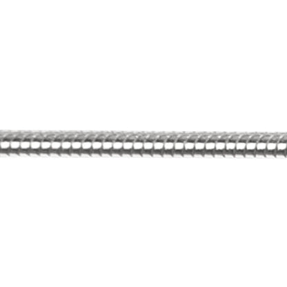 Sterling silver snake anklet or bracelet for large wrist, Forget me not Heart