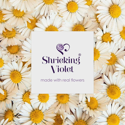 Pendentif en argent - Marguerite rose - avec entourage rond en argent